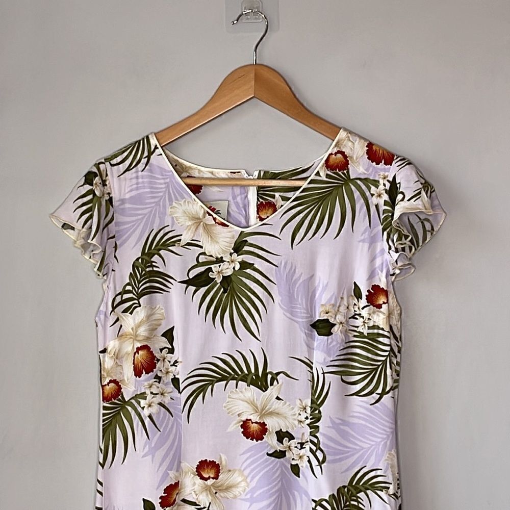 Vintage M D Fashion Hawaiian Floral Dress - Picture 3 of 11